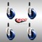 Service Caster 4 Inch 316SS Solid Polyurethane Swivel 7/8 Inch Expanding Stem Caster Set SCC SCC-SS316EX20S414-SPUS-78-4 - alternate 2